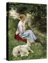 The Young Shepherdess-Evariste Carpentier-Stretched Canvas