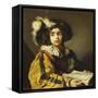 The Young Singer-Claude Vignon-Framed Stretched Canvas