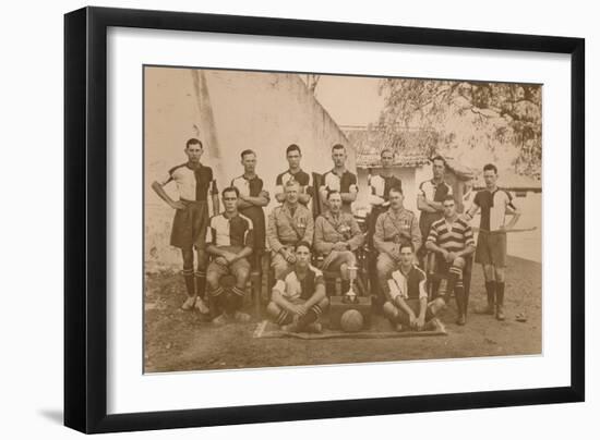 The Young Soldiers Football Team of the First Battalion-null-Framed Photographic Print