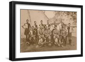 The Young Soldiers Football Team of the First Battalion-null-Framed Photographic Print