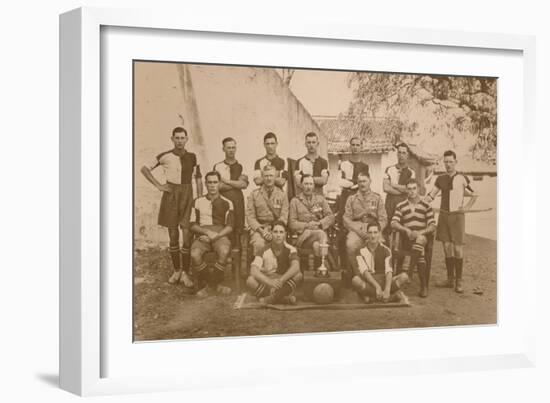 The Young Soldiers Football Team of the First Battalion-null-Framed Photographic Print