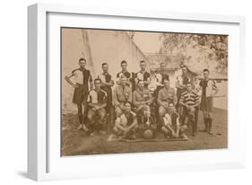 The Young Soldiers Football Team of the First Battalion-null-Framed Photographic Print