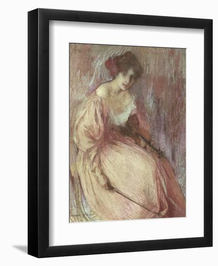 The Young Violinist-Edmond-francois Aman-jean-Framed Giclee Print