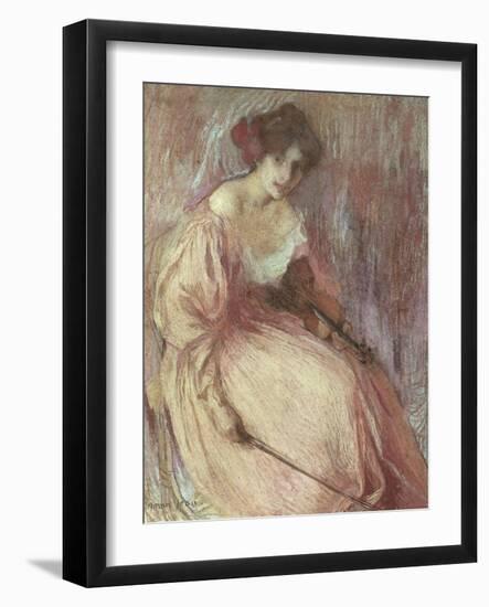 The Young Violinist-Edmond-francois Aman-jean-Framed Giclee Print