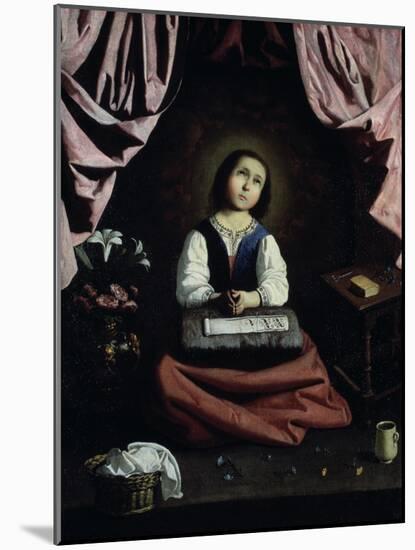 The Young Virgin, C1632-33-Francisco de Zurbarán-Mounted Giclee Print