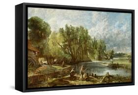 The Young Waltonians - Stratford Mill, c.1819-25-John Constable-Framed Stretched Canvas