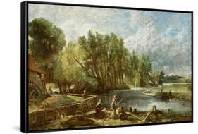 The Young Waltonians - Stratford Mill, c.1819-25-John Constable-Framed Stretched Canvas