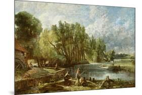 The Young Waltonians - Stratford Mill, c.1819-25-John Constable-Mounted Premium Giclee Print
