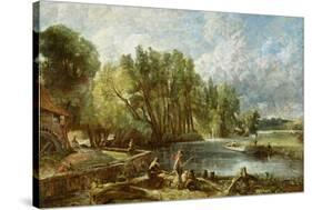 The Young Waltonians - Stratford Mill, c.1819-25-John Constable-Stretched Canvas