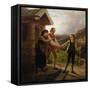 The youngest sons farewell, 1867-Adolph Tidemand-Framed Stretched Canvas