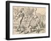 'The youth and his father, who is balancing a fish on his nose', 1889-John Tenniel-Framed Giclee Print