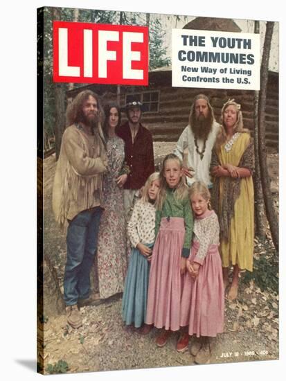 The Youth Communes, New way of Living Confronts the U.S., July 18, 1969-John Olson-Stretched Canvas