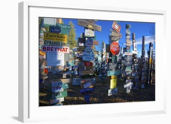 The Yukon's Watson Lake Sign Post Forest, Watson Lake, Canada-Richard Wright-Framed Photographic Print