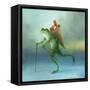 The Yuletide Frog-DD McInnes-Framed Stretched Canvas