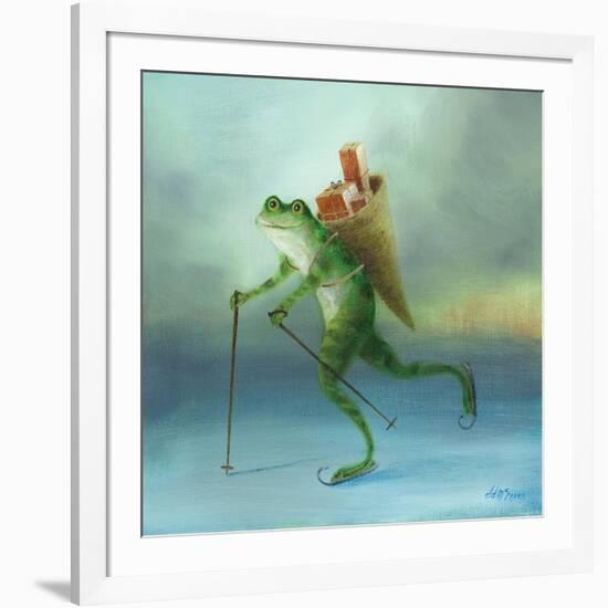 The Yuletide Frog-DD McInnes-Framed Art Print