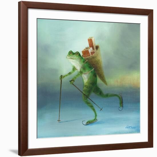 The Yuletide Frog-DD McInnes-Framed Art Print