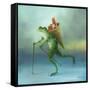 The Yuletide Frog-DD McInnes-Framed Stretched Canvas