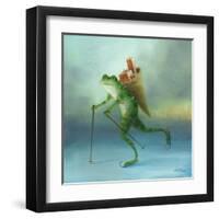 The Yuletide Frog-DD McInnes-Framed Art Print