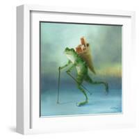 The Yuletide Frog-DD McInnes-Framed Art Print