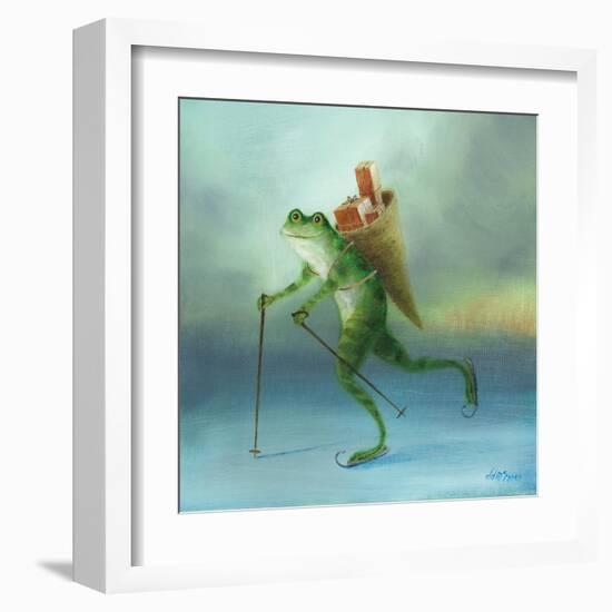 The Yuletide Frog-DD McInnes-Framed Art Print