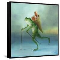 The Yuletide Frog-DD McInnes-Framed Stretched Canvas