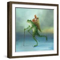 The Yuletide Frog-DD McInnes-Framed Art Print