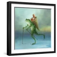 The Yuletide Frog-DD McInnes-Framed Art Print