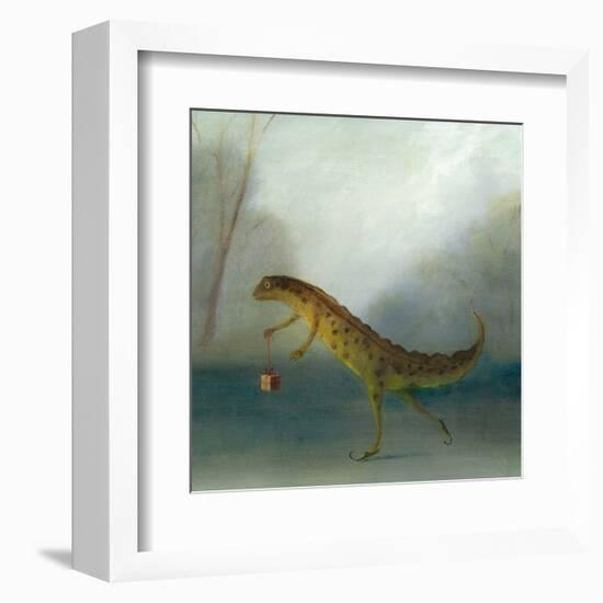 The Yuletide Newt-DD McInnes-Framed Art Print