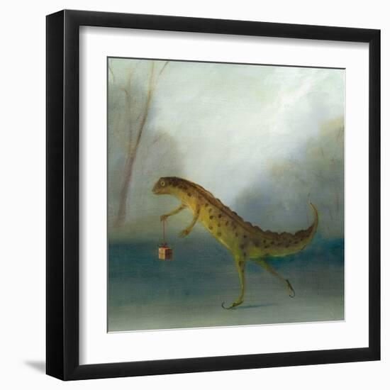 The Yuletide Newt-DD McInnes-Framed Art Print