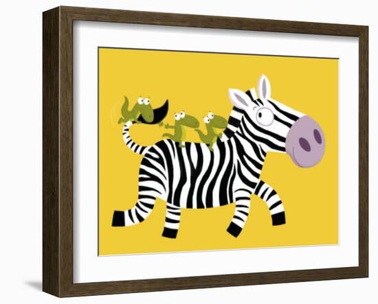 The Zebra-Nathalie Choux-Framed Art Print