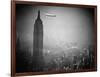 The Zeppelin Hindenburg Floats Past the Empire State Building-null-Framed Photographic Print