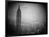 The Zeppelin Hindenburg Floats Past the Empire State Building-null-Framed Photographic Print