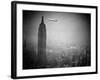 The Zeppelin Hindenburg Floats Past the Empire State Building-null-Framed Photographic Print