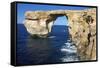 The Zerka or Azure Window at Dwejra Park on Gozo, Malta-Richard Wright-Framed Stretched Canvas