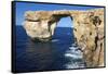 The Zerka or Azure Window at Dwejra Park on Gozo, Malta-Richard Wright-Framed Stretched Canvas