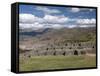 The Zig-Zag Fortress of Sacsayhuaman, with Cuzco in the Background, Cuzco, Peru, South America-Richard Maschmeyer-Framed Stretched Canvas