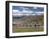 The Zig-Zag Fortress of Sacsayhuaman, with Cuzco in the Background, Cuzco, Peru, South America-Richard Maschmeyer-Framed Photographic Print