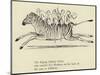 The Zigzag Zealous Zebra-Edward Lear-Mounted Giclee Print
