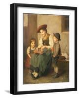 The Zither Player-Franz Von Defregger-Framed Giclee Print