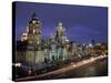 The Zocalo, Mexico City, Mexico-Walter Bibikow-Stretched Canvas