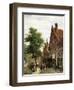 The Zuiderhavendijk, Enkhuizen in Summer, 1865 (Oil on Canvas)-Cornelius Springer-Framed Giclee Print