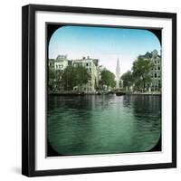 The Zuiderkerk from the Amstel, Amsterdam (Netherlands), 1883-Leon, Levy et Fils-Framed Photographic Print