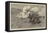 The Zulu War, Burning Grass-William Lionel Wyllie-Framed Stretched Canvas