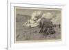 The Zulu War, Burning Grass-William Lionel Wyllie-Framed Giclee Print