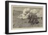 The Zulu War, Burning Grass-William Lionel Wyllie-Framed Giclee Print