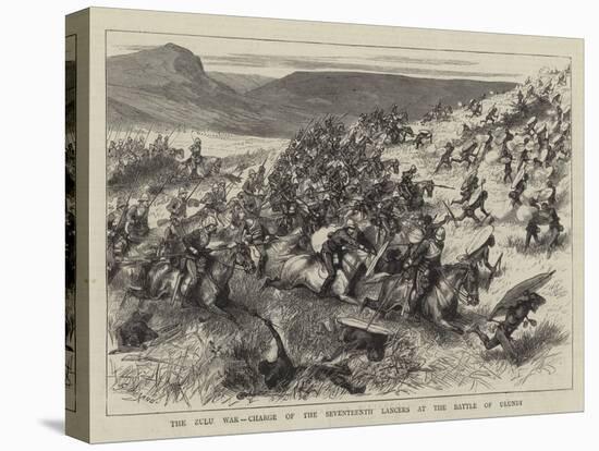 The Zulu War, Charge of the Seventeenth Lancers at the Battle of Ulundi-Godefroy Durand-Stretched Canvas