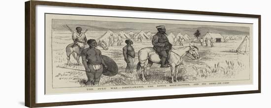 The Zulu War, Dabulamanzi, the King's Half-Brother, and His Aides-De-Camp-Alfred Chantrey Corbould-Framed Giclee Print