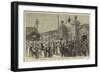 The Zulu War, Departure of the Royal Marines from Portsmouth, Outside the Dockyard-null-Framed Giclee Print