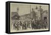 The Zulu War, Departure of the Royal Marines from Portsmouth, Outside the Dockyard-null-Framed Stretched Canvas