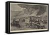 The Zulu War, Destruction of Dabulamanzi's Kraal, 4 April-Charles Edwin Fripp-Framed Stretched Canvas